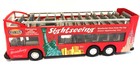 6" RED New York city double decker sightseeing tour bus diecast car model New