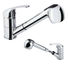 Rubinetto Miscelatore Monocomando Cucina Lavello Lavabo Con Doccetta Estraibile