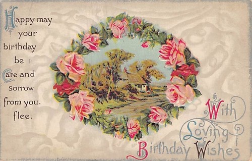 Postcard: With Loving Birthday Wishes, DB 1910's - 第 1/2 張圖片