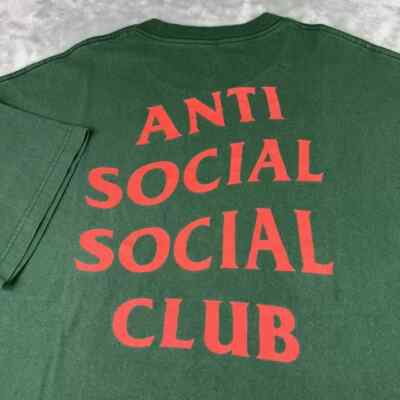 Anti Social Social Club t shirt dark green size Medium 100% cotton