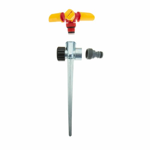 Water Sprinkler Garden Grass Lawn Irrigation 3 Spray Arm Metal Spike Range 6m - Picture 6 of 6