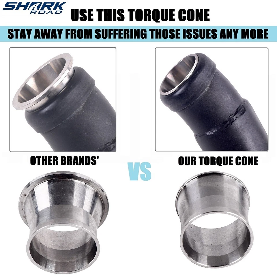 Tubos de escape O.D LAF de 2" con cono de par para Harley Sportster Dyna triple cromo Foto 3 de 4