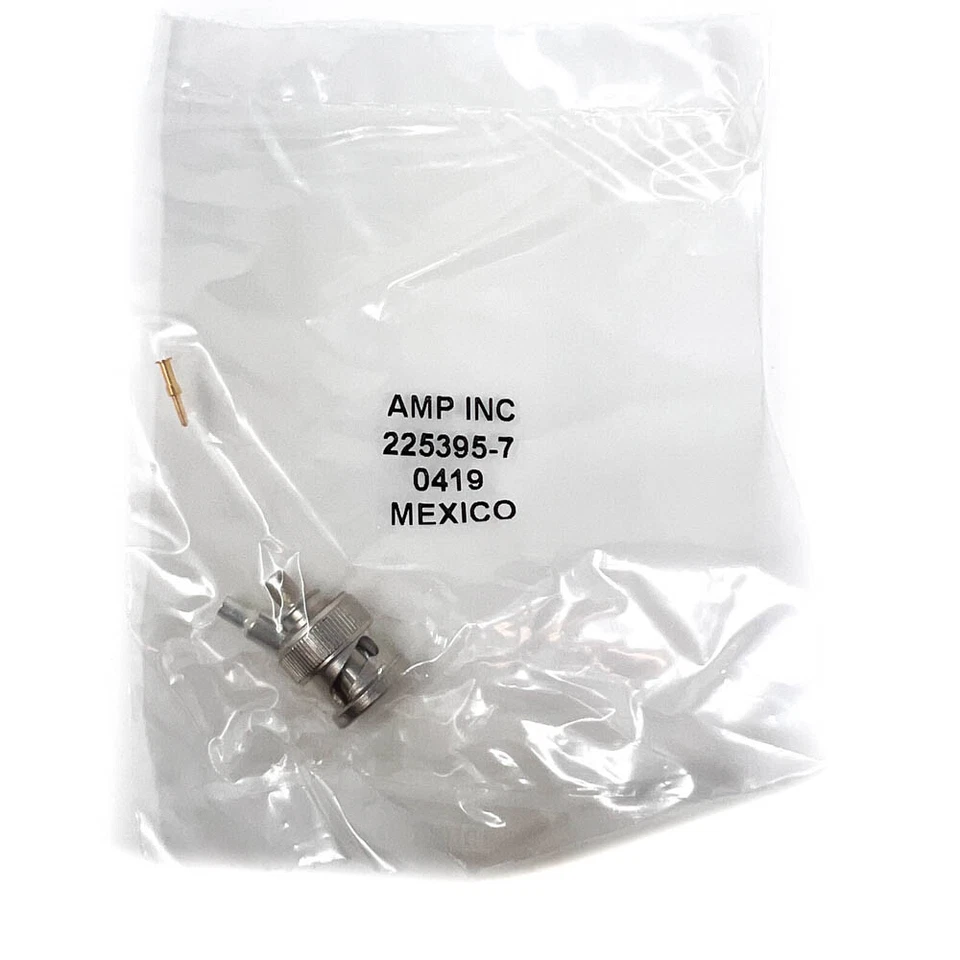 TE Connectivity AMP 225395-7 BNC Connector RF Coaxial Plug Bayonet Crimp, Male - Image 2 of 4