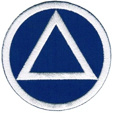 ALCOHOLICS ANONYMOUS PATCH AA BLUE WHITE embroidered iron-on token new SOBRIETY