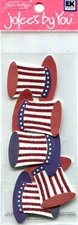 Patriotic Hats, scrapbook 3D embellishment Jolee's by You JJDB015