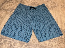 Patagonia Board Shorts Swim Trunks 38 Blue black Surfing Nylon zip Pocket Mens