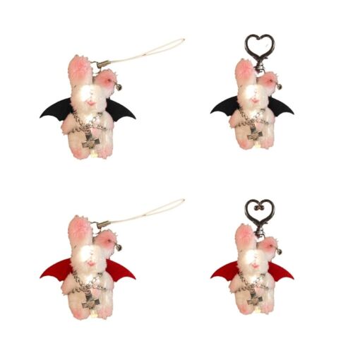 Phone Charm Pendant Cute Rabbit Doll Keychain Sweet Cool Girl Bag Backpack - Picture 1 of 12