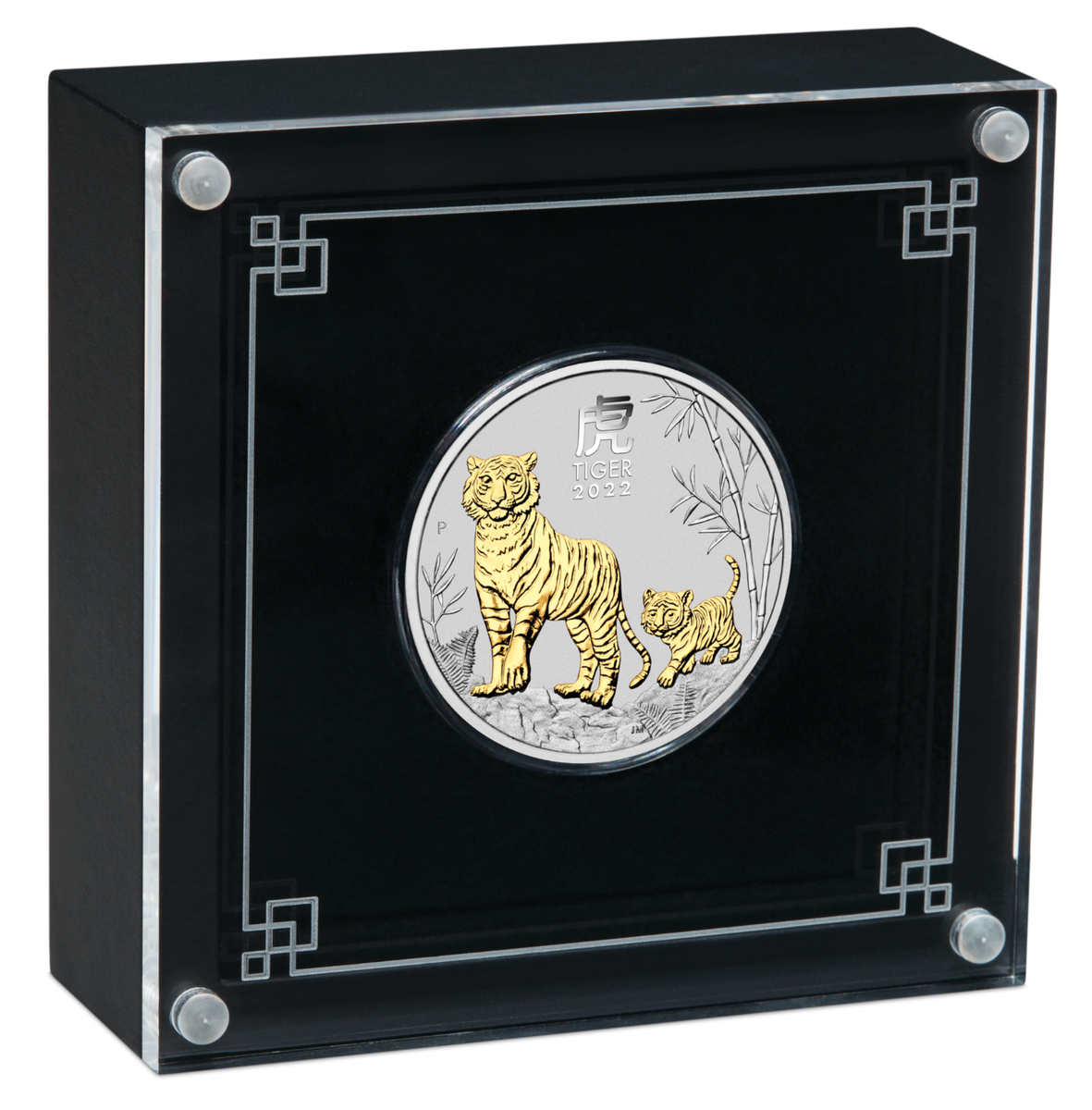 2022 Australia Lunar Year of the TIGER GILDED 1oz Silver $1 Coin w
