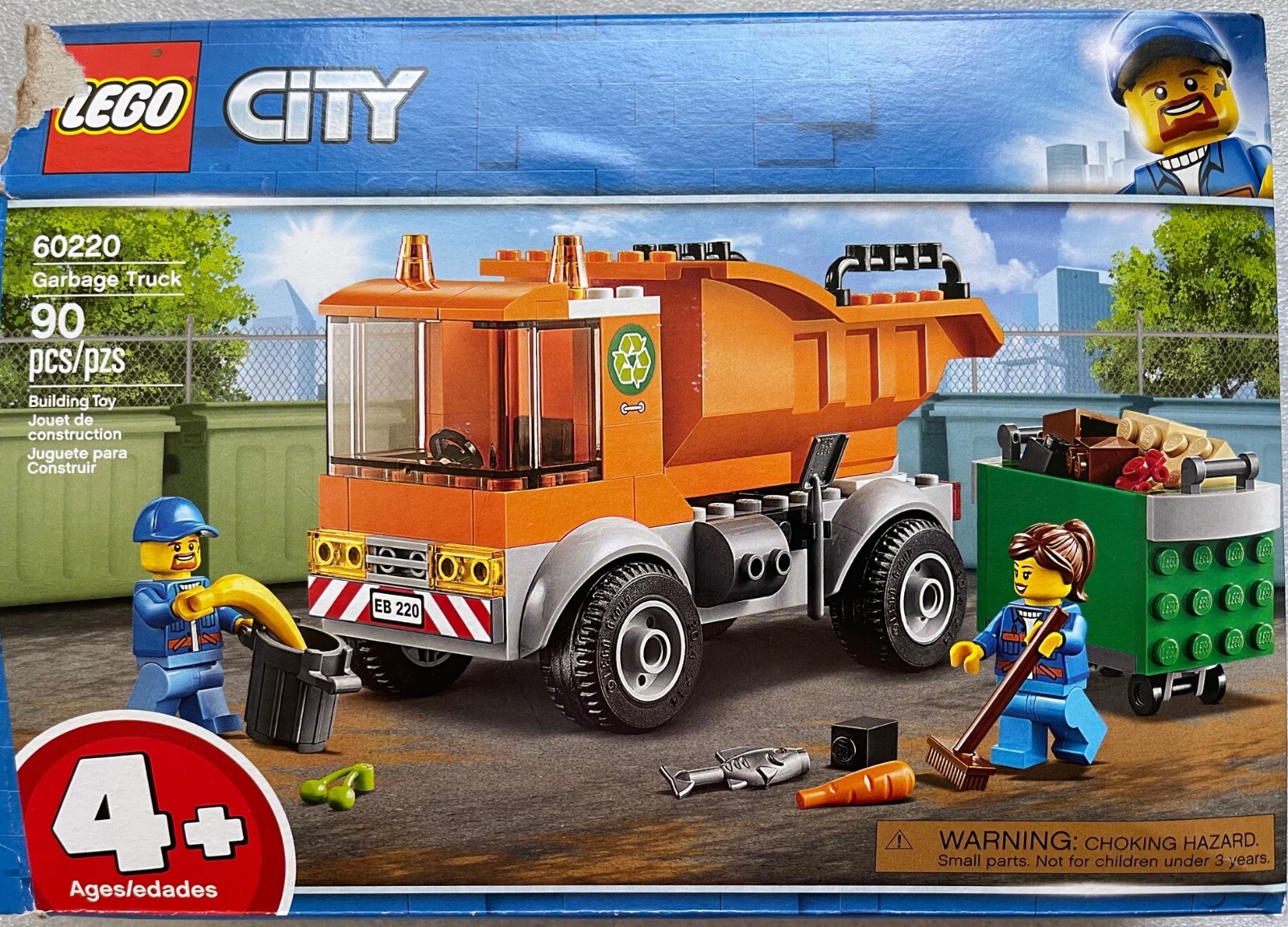 LEGO CITY 60220, GARBAGE TRUCK, 90 PIECES, Partially Put Together, ALL PIECES