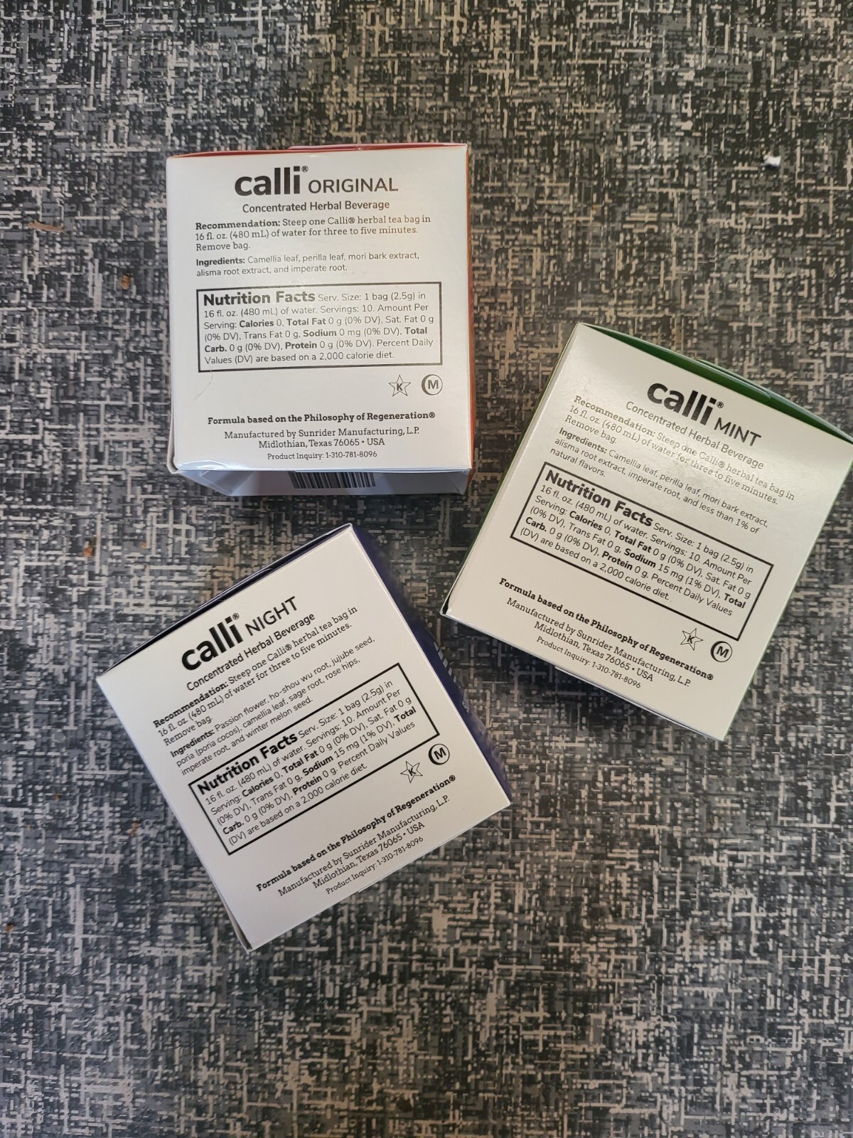 10 count Calli Tea