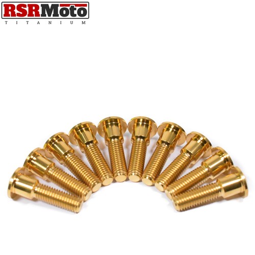 Suzuki Bandit 600 & Bandit 600S Titanium Front Disc Rotor Bolts, 1995-2004, Gold - Picture 3 of 3