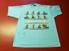 Vintage Screen Stars Best T-Shirt 1991 Turqioise XL U.S.A. Single Stitch Pow Wow