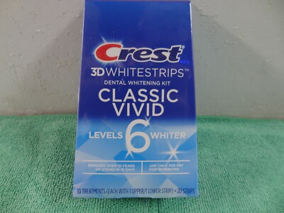 New Crest 3D White Strips Classic Vivid 10 treatments - Exp 12/2026+