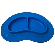 Nuby Blue Sure Grip Miracle Mat Silicone Plate Dish Baby Toddler