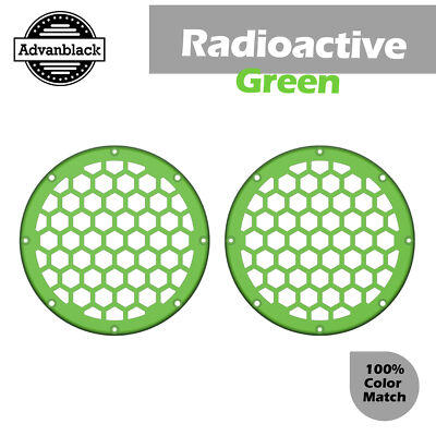 Radioactive Green For Harley HEX 6.5'' Speaker Grill Advanblack x XBS