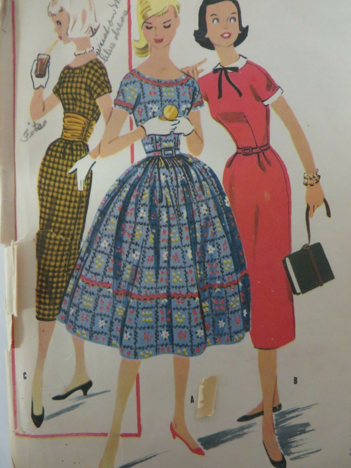 50'S Full Skirt Dress Sewing Pattern