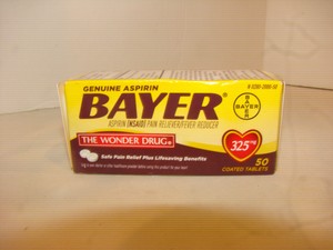 Bayer genuine aspirin coated tablets 325mg - 50 ct (312843555372)