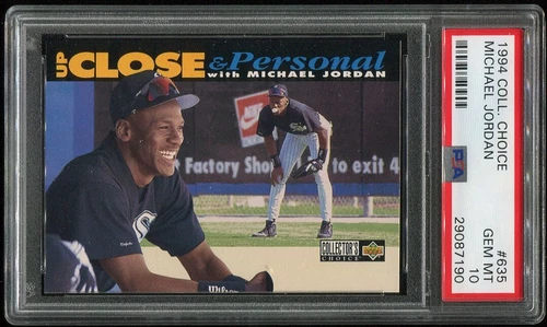 Michael Jordan White Sox Rookie Card 1994 Collector's Choice PSA 10 Gem Mint 635