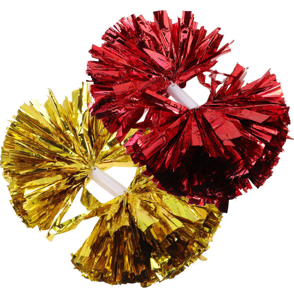 4 PCs Glitzer Cheerleader Requisiten Compact Cheerleader Pompoms Pom