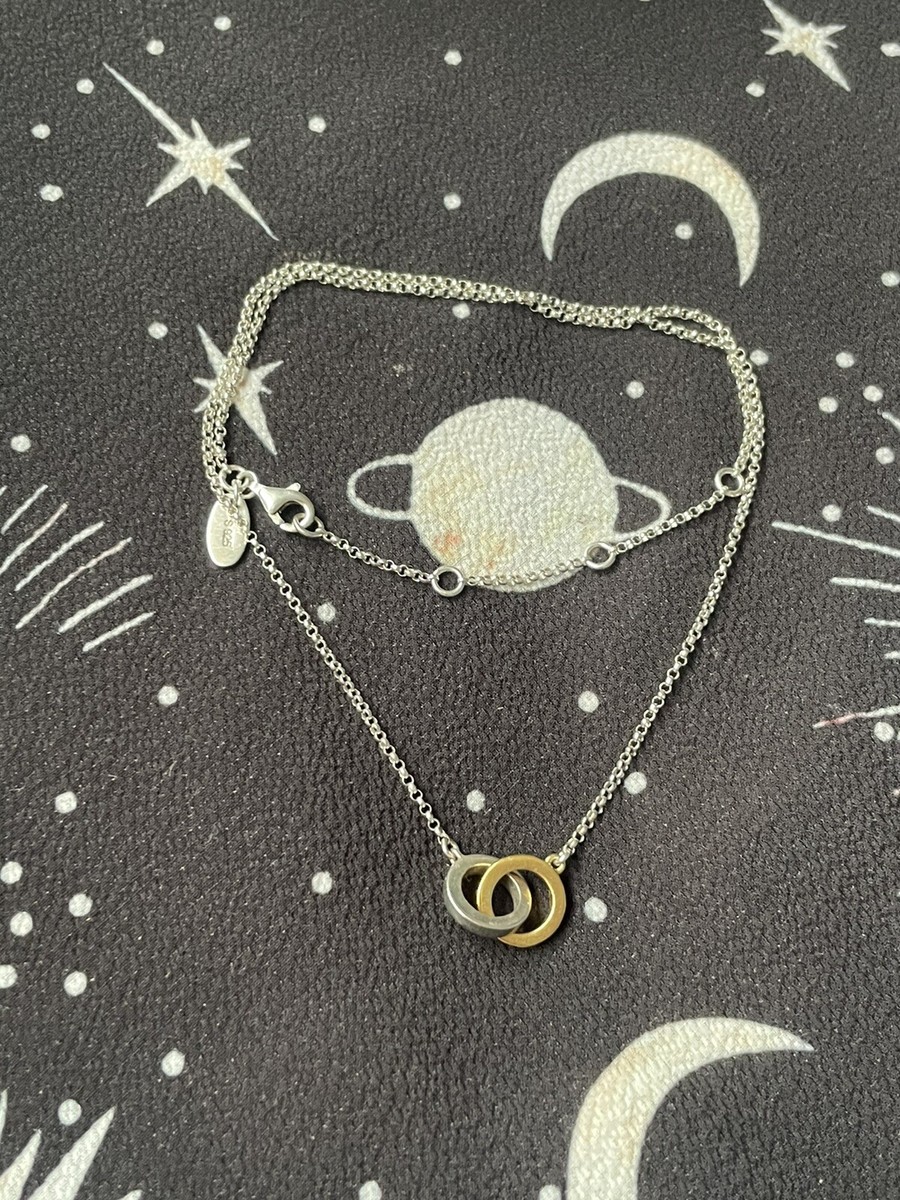 Links Of London Vintage Bi Colour Interlocking Ring Necklace X