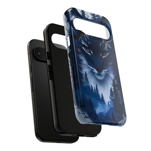 Blue Bobcat Wilderness Cat - Phone Ink Cover Case for iPhone, Galaxy, Pixel - 第 122/281 張圖片