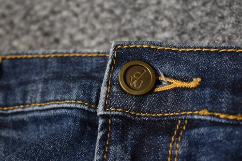 Driftwood Jordie Floral Embroidered Jeans Women’s 30 Straight Leg Raw Hem Blue - Picture 8 of 16