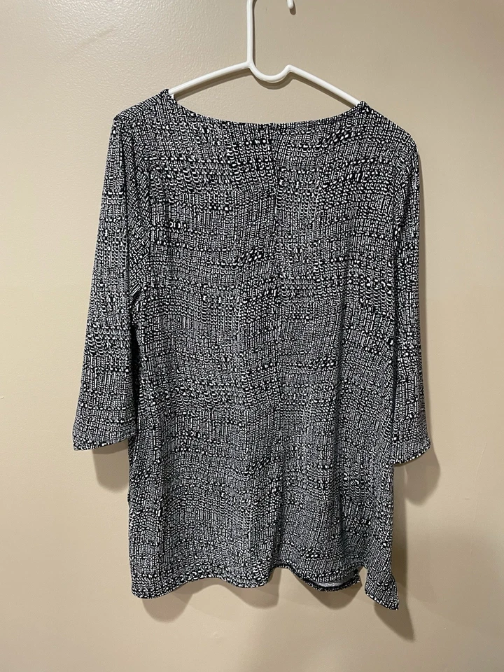 Traje pantalón Alfani blanco y negro 2 piezas ~ Talla PXL ~ Material súper elástico Foto 3 de 4