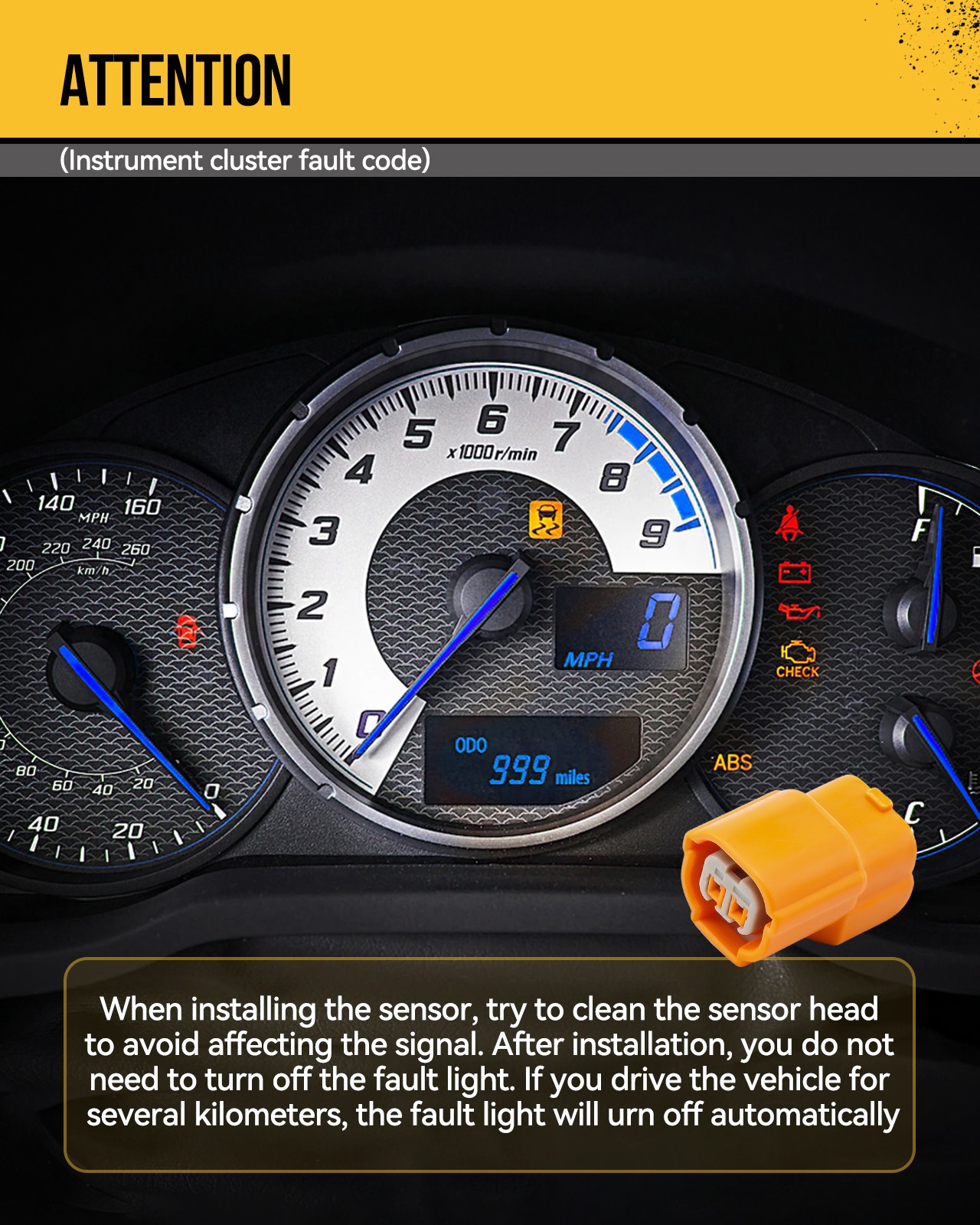 1x ABS Wheel Speed Sensor For Buick Century 1999-2005 Chevrolet Impala 2000-2011