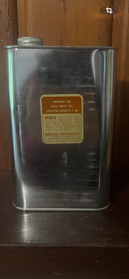 Meriam 100 Unity Oil, Specific gravity of 1, 923RU (D-2969) manometers 1qt. NOS