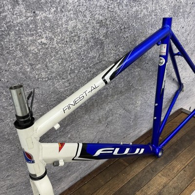 Fuji Finest Road Bike Frame Fork 58cm Blue White AL Altair 2