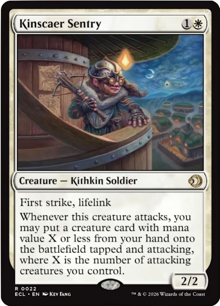 2026 Magic: The Gathering: Lorwyn Eclipsed - Kinscaer Sentry (#22, R, Near Mint)