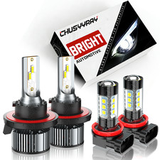 For 2014-2020 Kia Soul LED Headlight High/Low + Fog Light Bulbs 6000k 9008+H11