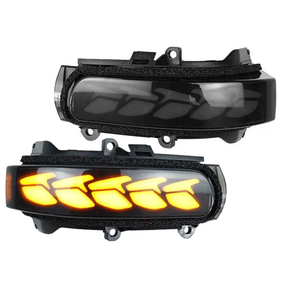 1 пара желтых последовательных боковых зеркал указатель поворота светодиодная подсветка подходит для Scion Tc xB - Изображение 3 из 4