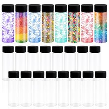 24 Pcs Sensory Bottles with Lids, 10 oz/ 300 ml Leakproof Clear Plastic Water...