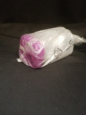 NIP Tupperware, 2 pc. Freeze, Square Mini Set, Clear Bottom, Purple Lids