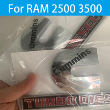 2pcs Cummins Turbo Diesel Emblem For Ram 2500 3500 Fender Side Badge Chrome Red 2pcs Cummins Turbo Diesel Emblem For Ram 2500 3500 Fender Side Badge Chrome Red