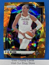 2024 #86 A'Ja Wilson Panini Prizm WNBA Orange Ice Prizm Aces