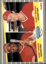 1989 Fleer #645 Lenny Harris RC/Marty Brown - BB