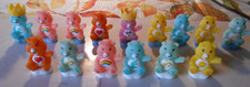 Lot of 15 Vintage Mini Care Bears TCFC Cupcake Cake Toppers Figurines blue white
