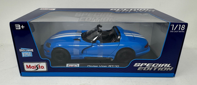 Maisto Dodge Viper RT/10 Special Edition 1:18 Diecast Car Blue