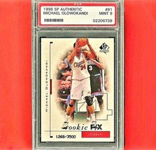 1998 SP Authentic - Michael Olowokandi (RC) Rookie F/X /3500 #91 PSA 9