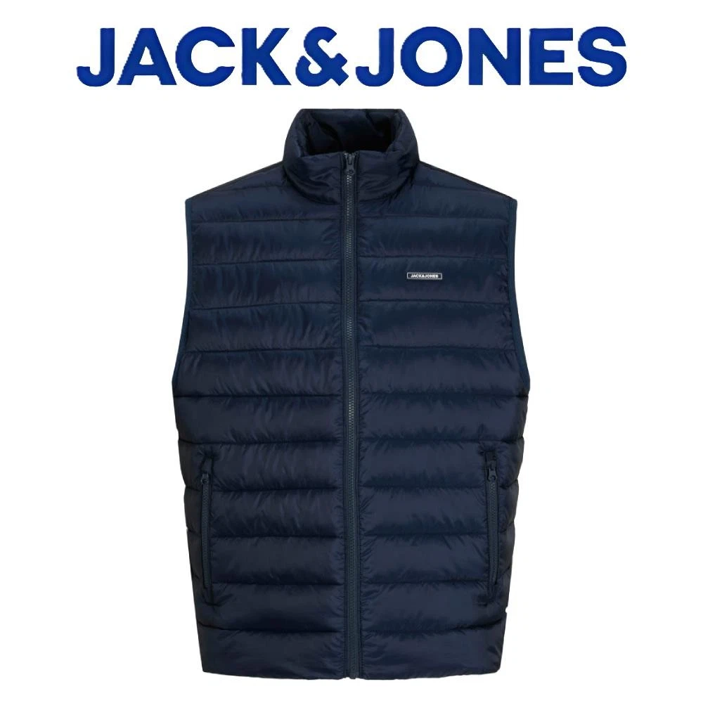 Jack & Jones Navy Lightweight Gilet Recycled Polyester Zip Bodywarmer Men Casual
Opens in a new wind