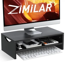 Monitor Stand 2-Tier Laptop Computer Monitor Stand Riser for PC iMac Desktop ...