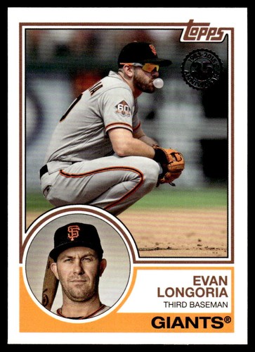2018 Topps Update Evan Longoria #83-33 1983 Topps Insert San Francisco Giants - Picture 1 of 2
