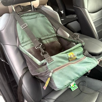 Outward Hound Pet Gear Dog Car Seat Booster Carrier Green Mesh Travel