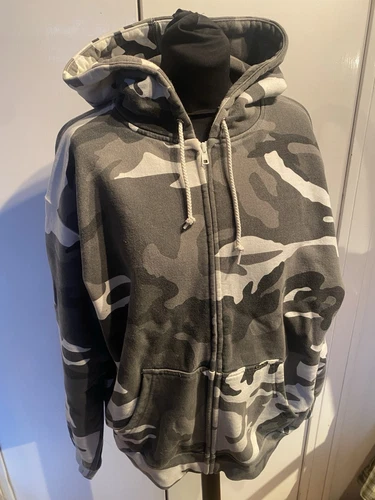 Felpa Supreme da lavoro con cappuccio e zip 6 colori taglia media mimetica neve