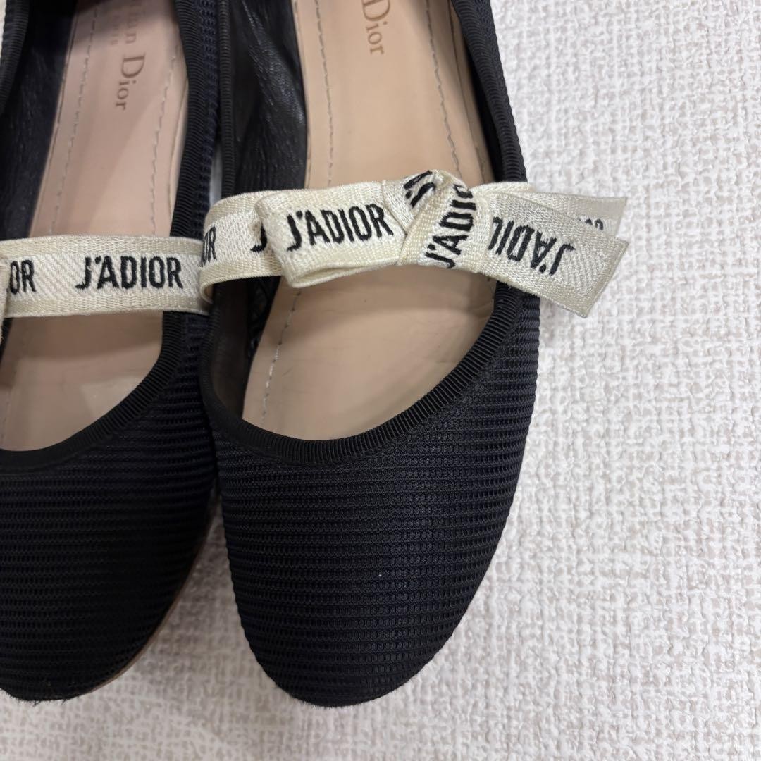 Christian Dior フラットシューズ ネイビー J'ADIOR Christian Dior Flat Shoes J'ADIOR EU 39 US 9 Navy Authentic