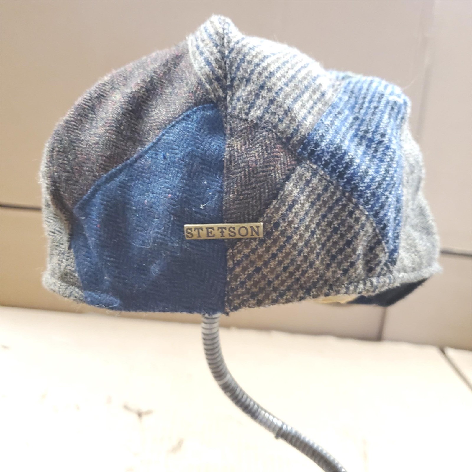 Stetson Laughlin Driver Patchwork Flat Cap Hat Pl… - image 4