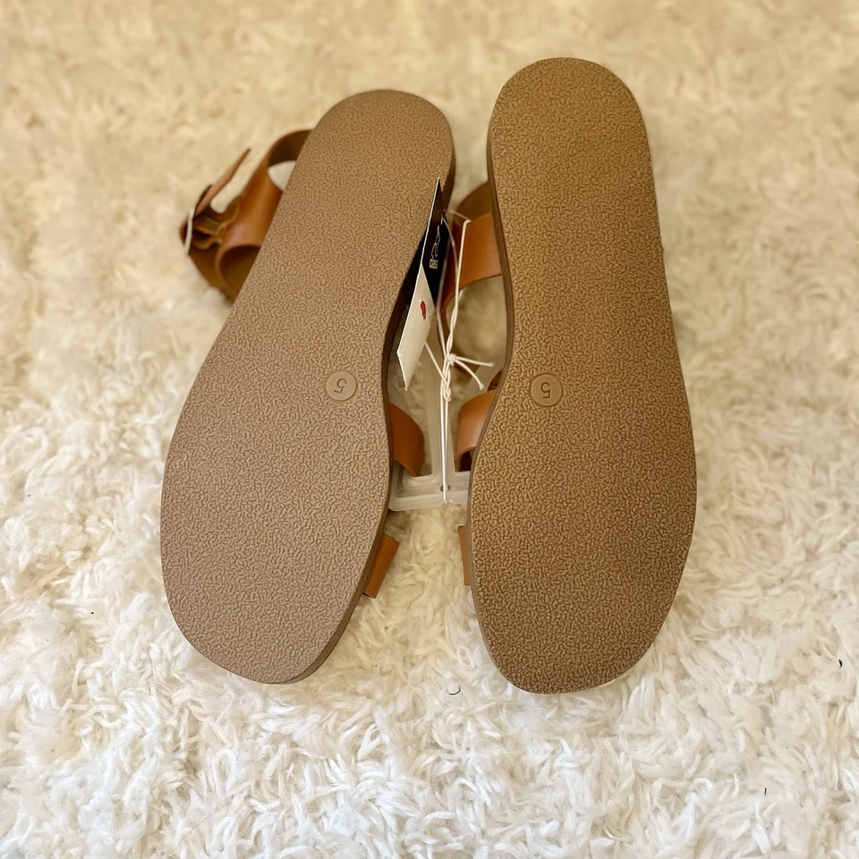 Sandalias Mari con correa al tobillo para niños - clase artística coñac talla 5: cómodas elegantes Foto 3 de 4