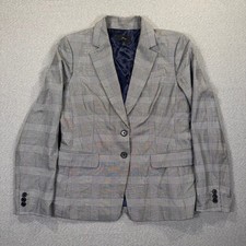 J.Crew Grey Glen Plaid Single-Breasted Harriet Blazer Jacket Woman's 12 AC384